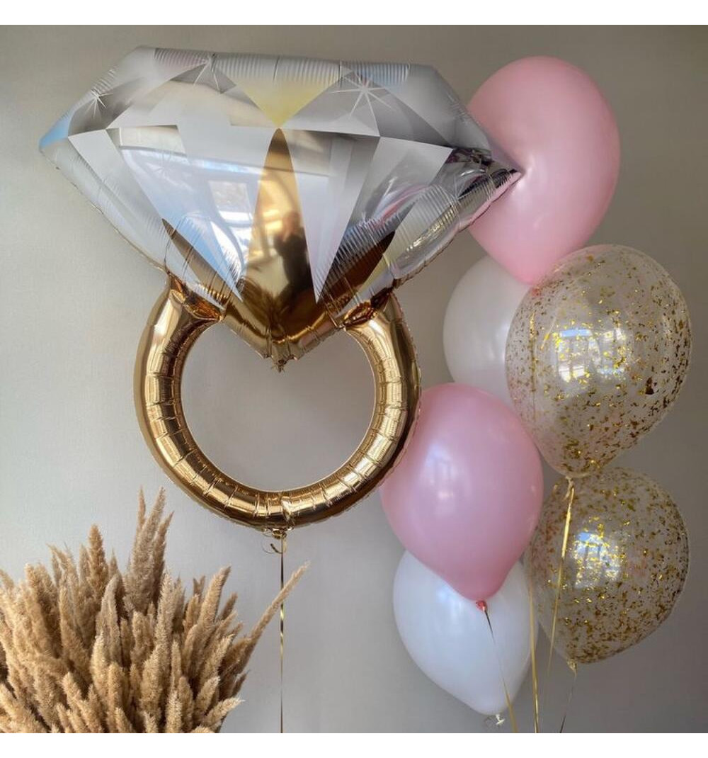 Шарики на свадьбу или девичник с кольцом